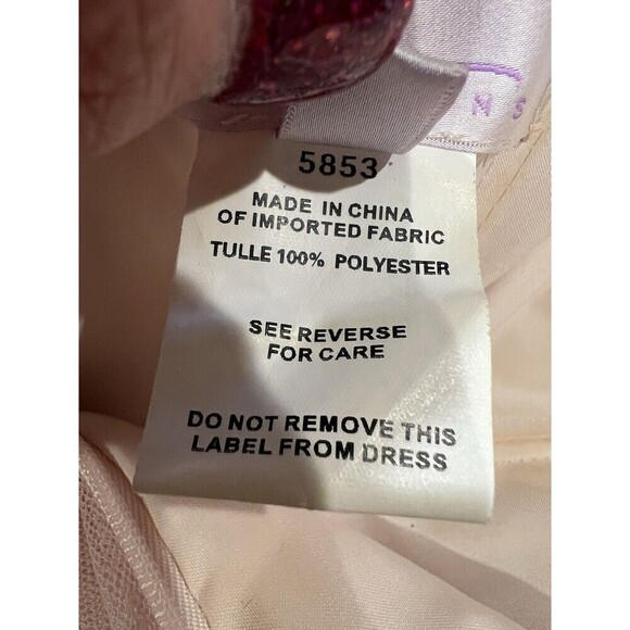 Hailey Paige Almond Caviar Sparkle Glitter Prom Formal Gown Dress Women’s 14 - Picture 9 of 10